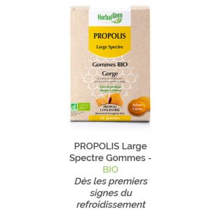 Herbalgem - PROPOLIS Large Spectre Gommes - BIO - 24 gommes